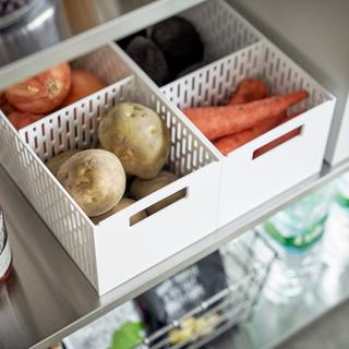 Yamazaki TOWER Aufbewahrungskorb mit flexiblen Fächern   Weiss  