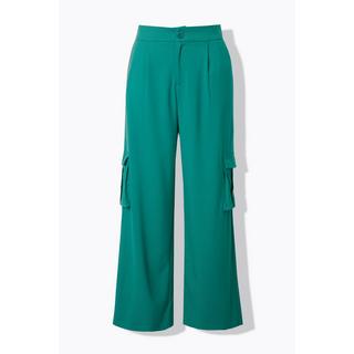 Studio Untold  Cargohose, High Waist, Wide Legs, teilelastischer Bund, Cargotaschen 