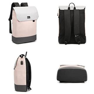 Only-bags.store Petit sac à dos pour ordinateur portable 14 pouces avec port de chargement USB et compartiment pour ordinateur portable, petit sac à dos étanche élégant mini pour les voyages, le bureau, le quotidien, l'école  