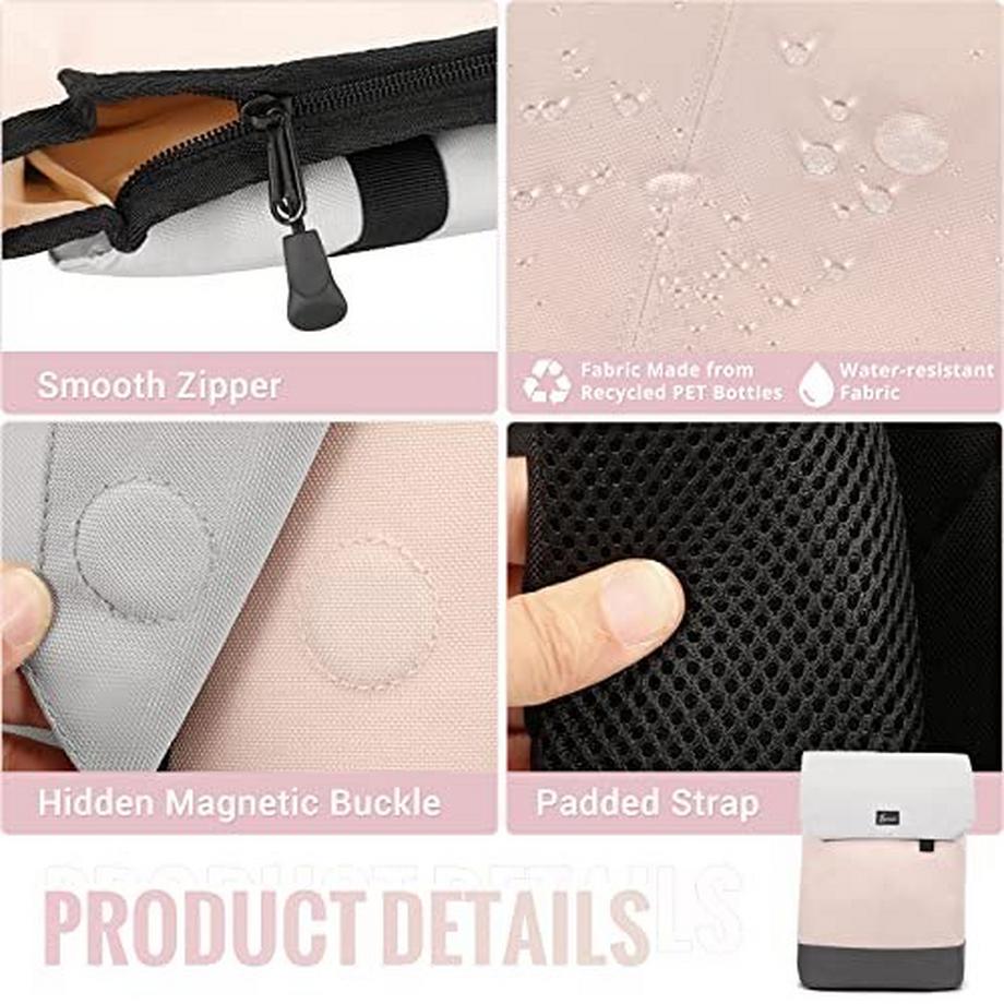 Only-bags.store Petit Sac à Dos pour Ordinateur Portable 14 Pouces avec Port de Chargement USB  