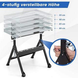 Northio Table de soudage mobile pliable avec 4 hauteurs réglables et table de travail à détails d'angle  