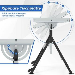 Northio Table de soudage mobile pliable avec 4 hauteurs réglables et table de travail à détails d'angle  