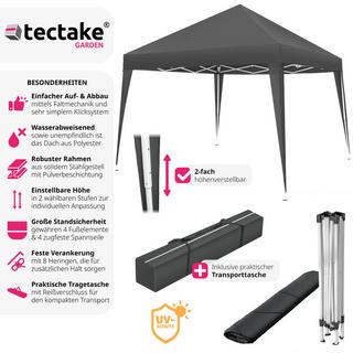 Tectake Tonnelle pliable Linosa 3x3m  