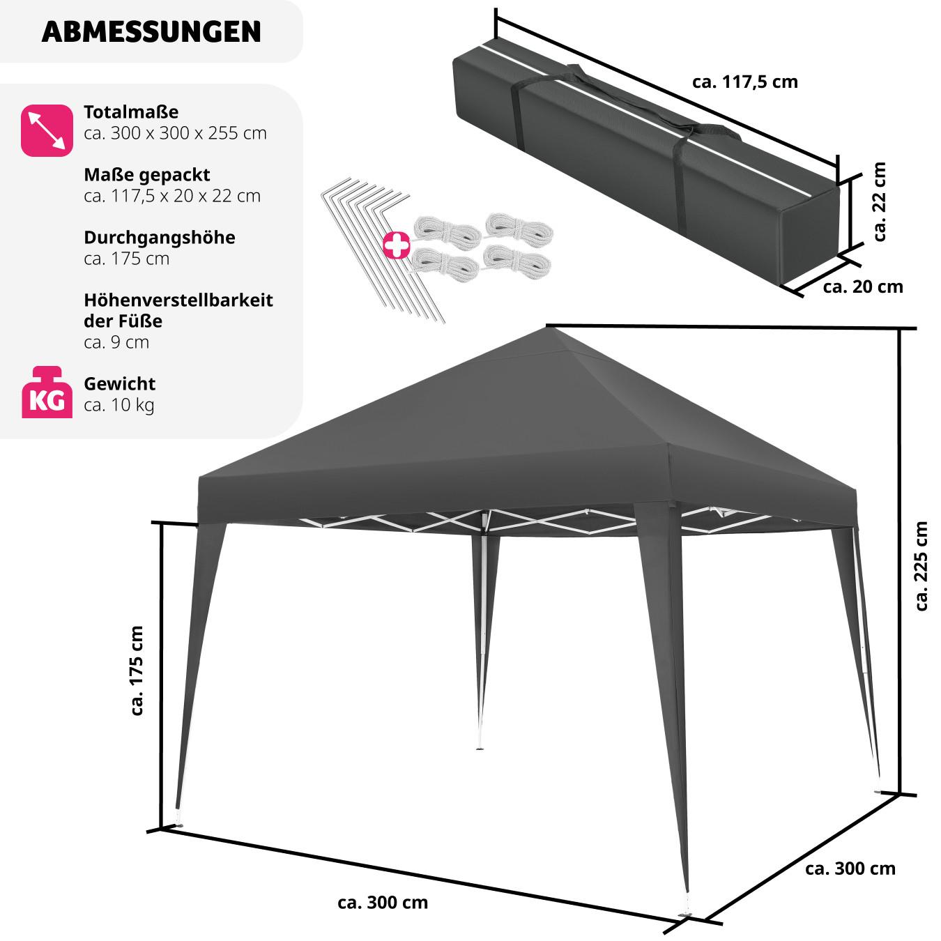 Tectake Gazebo pieghevole Linosa  