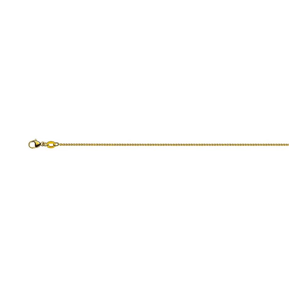MUAU Schmuck  Collier Zopf Gelbgold 750, 1.2mm, 42cm 