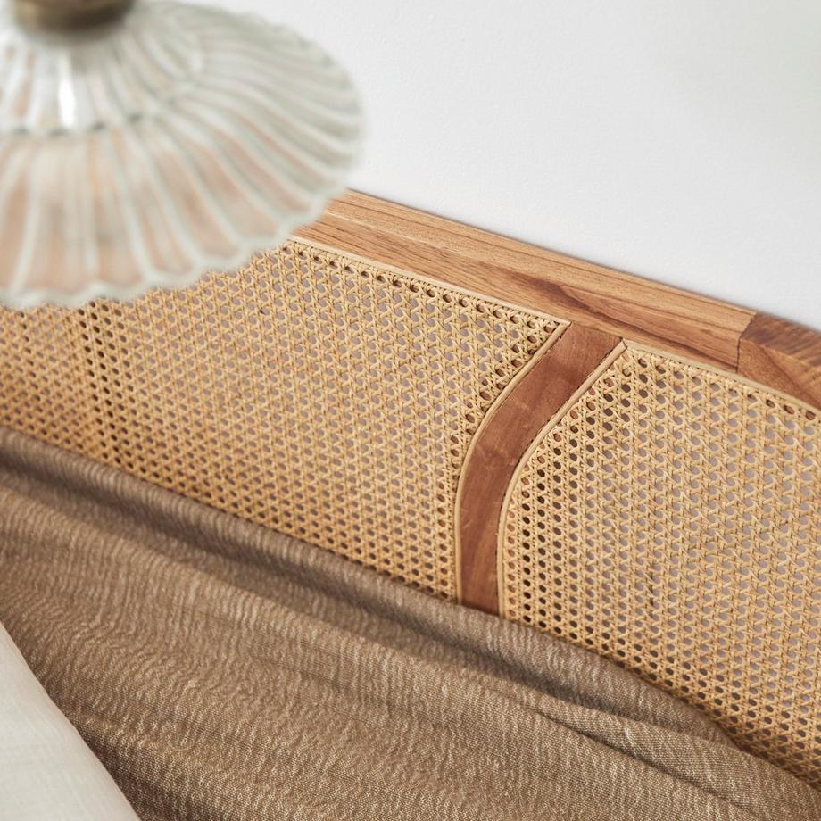 Tikamoon Tête de lit en mindi massif et cannage 200 cm Billie  