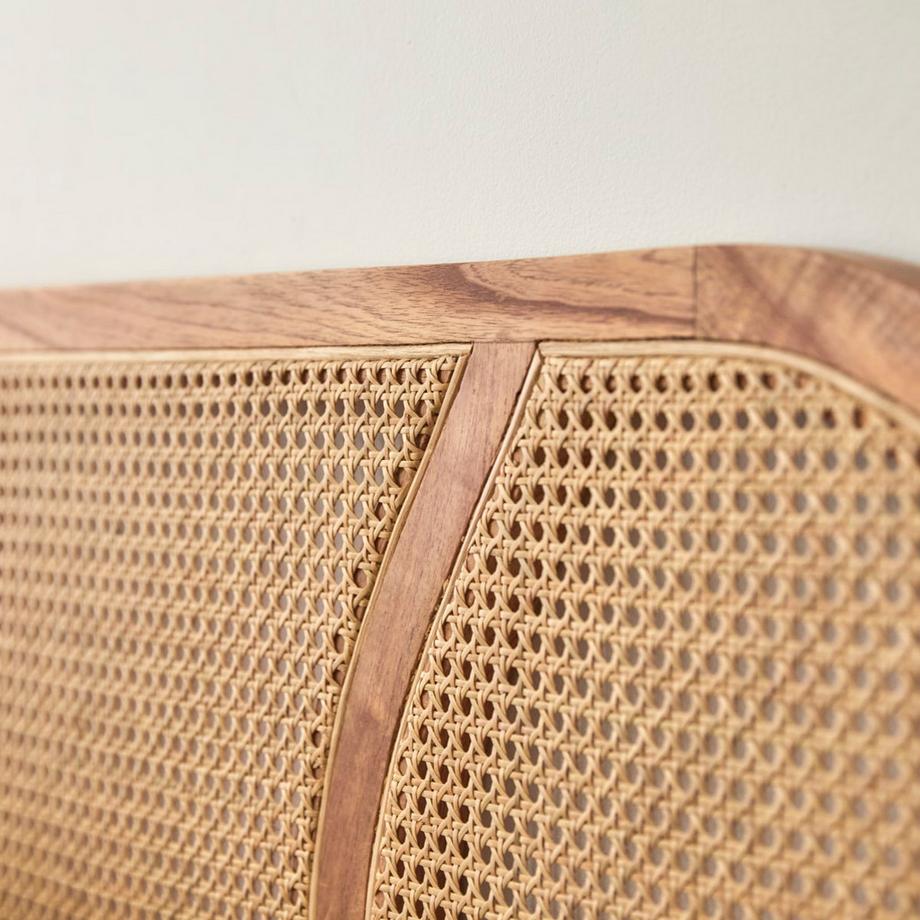 Tikamoon Tête de lit en mindi massif et cannage 200 cm Billie  