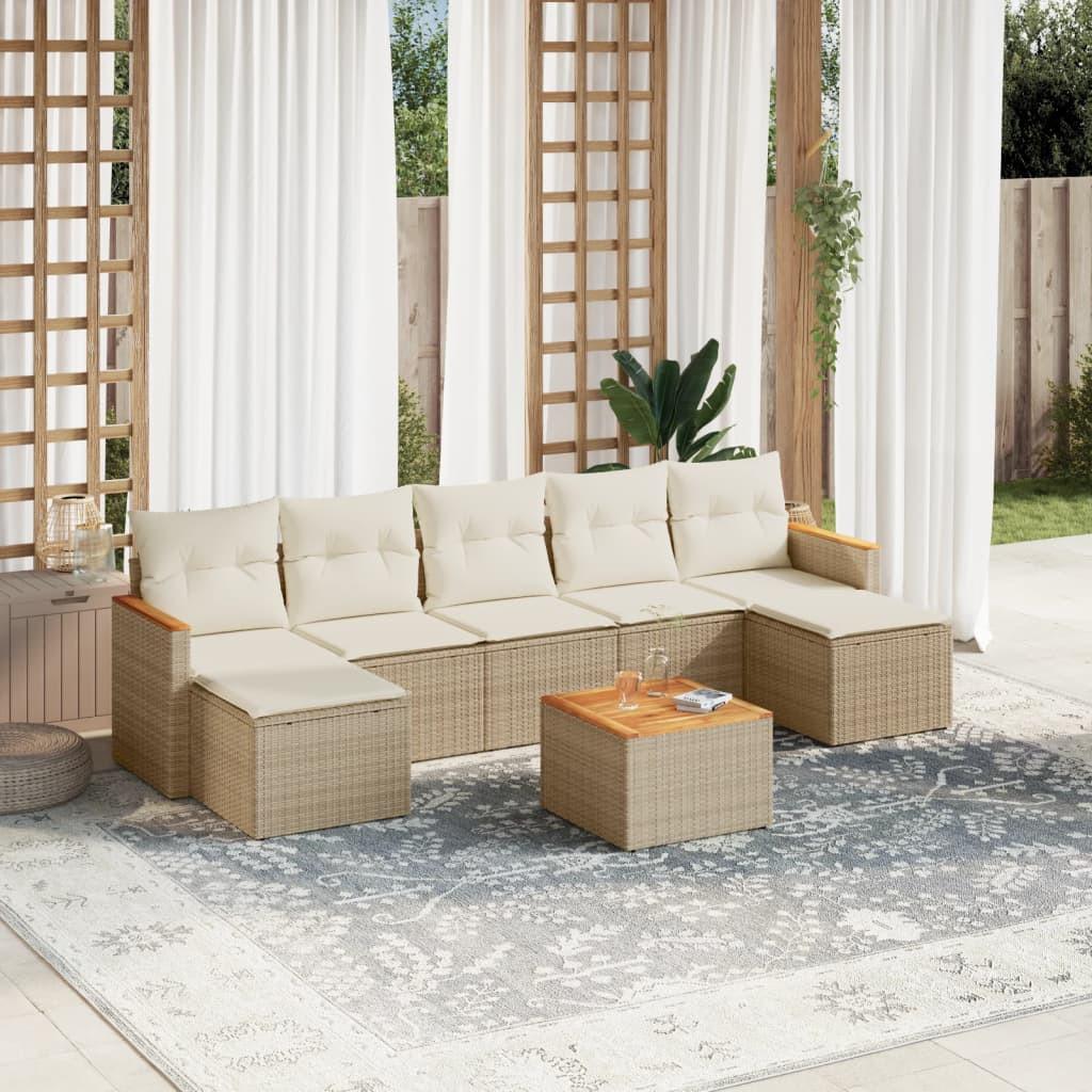 VidaXL set divano da giardino Polirattan  