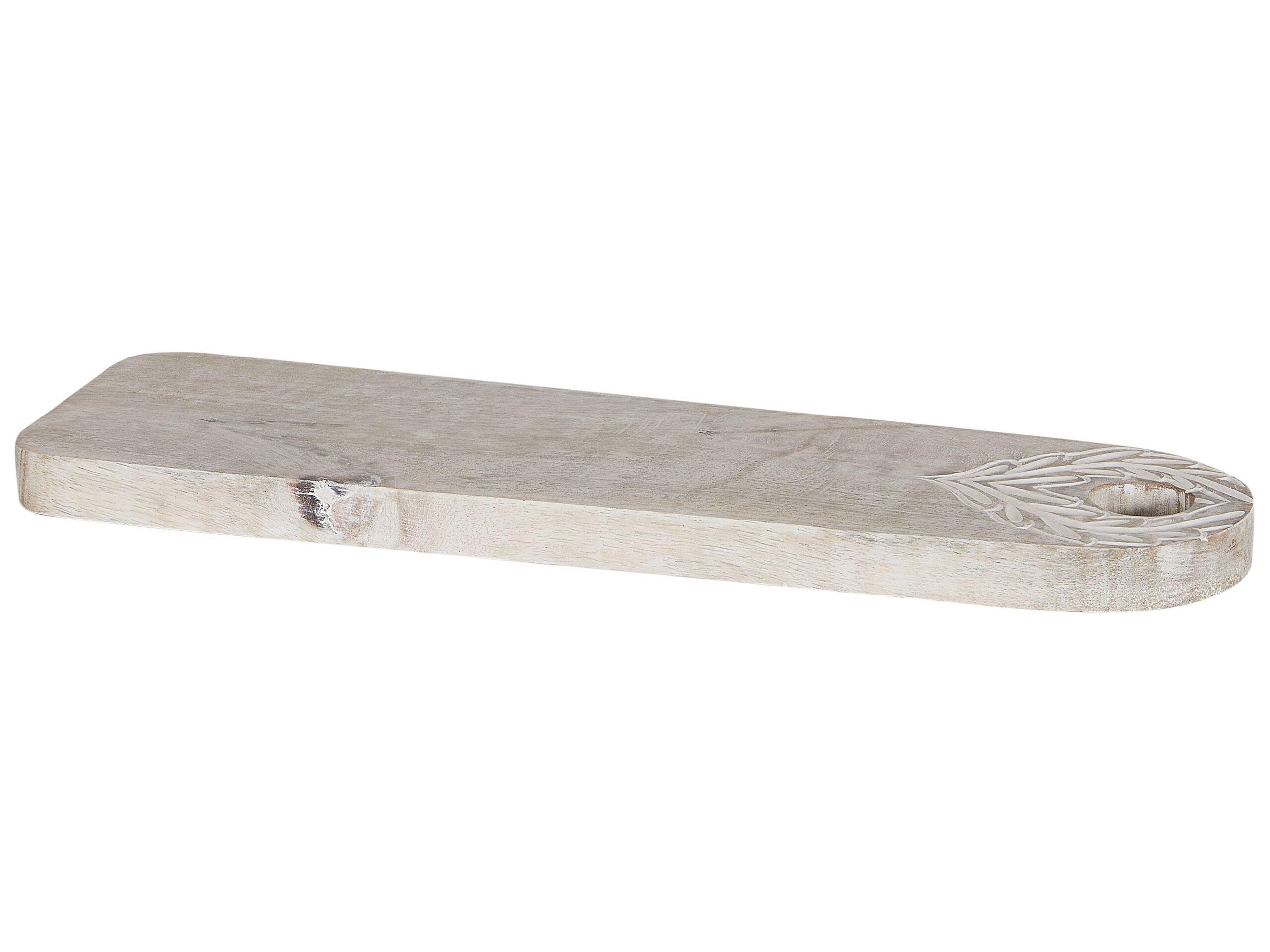 Image of Tablett Aus Mango Holz Rustikal Asuan Unisex Light Beige