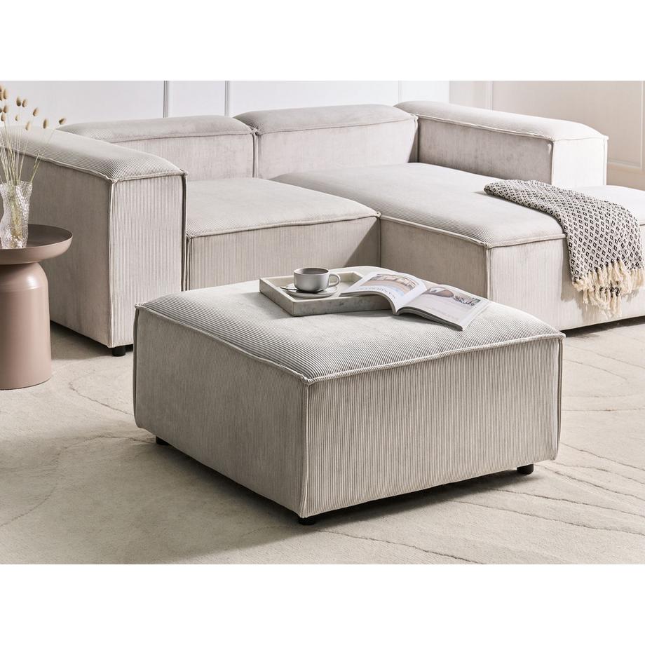 Beliani Ottomane aus Cord Minimalistisch ARDAL  