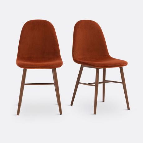 La Redoute Intérieurs Lot de 2 chaises velours  