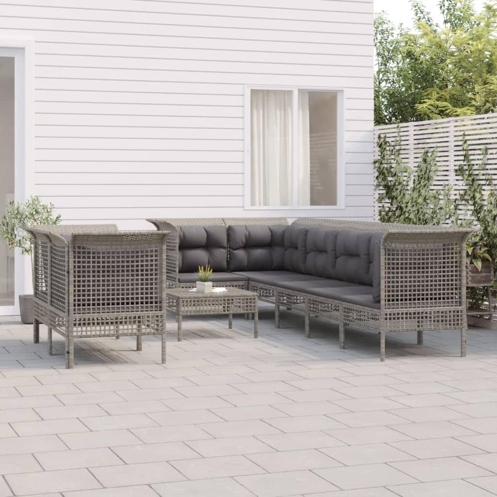 VidaXL set salotto da giardino Polirattan  