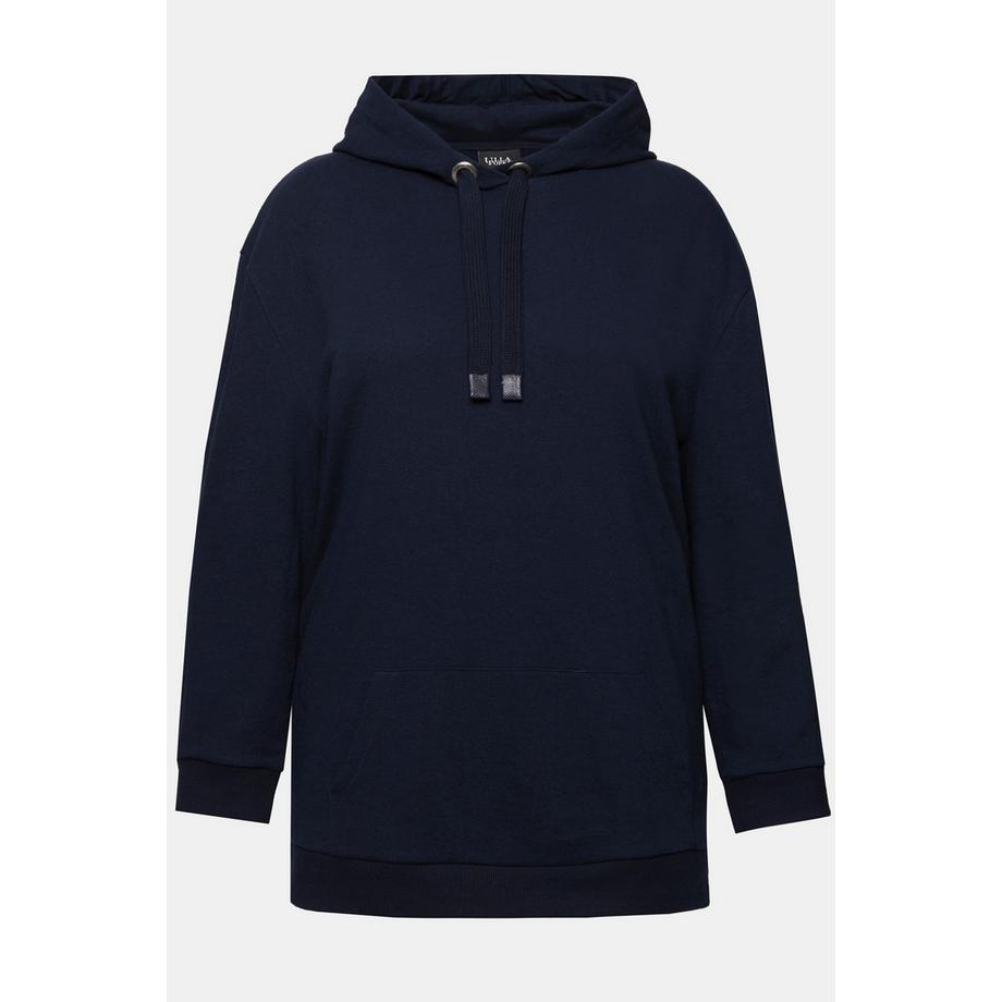 Ulla Popken Maglia oversize maniche lunghe con cappuccio e motivo grafico  