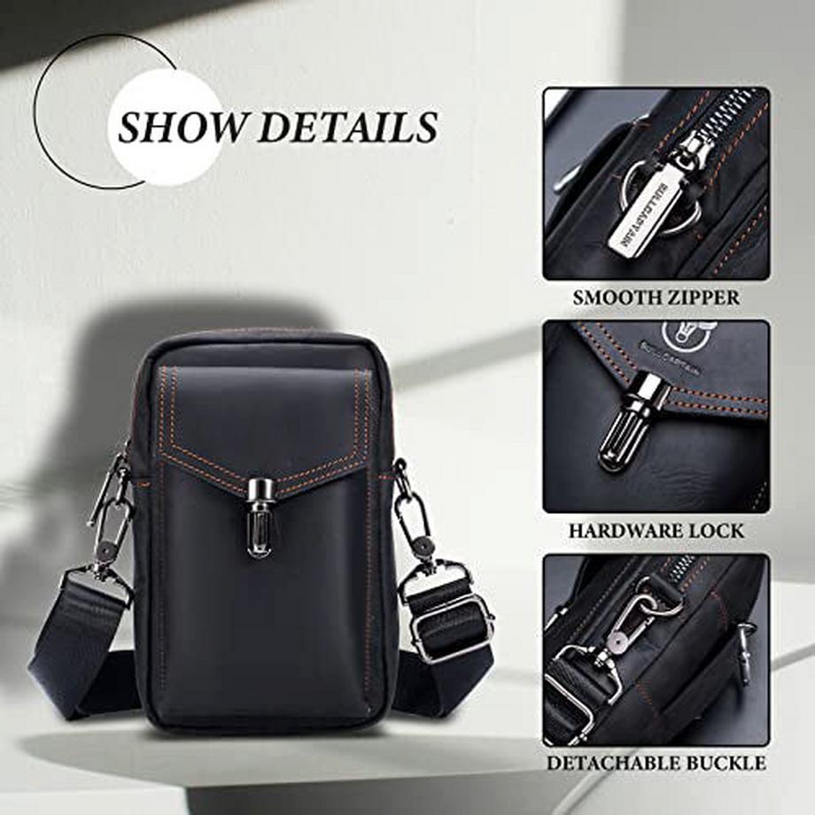 Only-bags.store Borsa a Tracolla Piccola Borsa a Cintura in Pelle Vintage Stile Retrò  