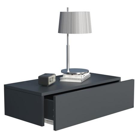 VCM Holz Wandschublade Nachtschrank Wandboard Schublade Konsole Nachttisch Usal M 60 cm  