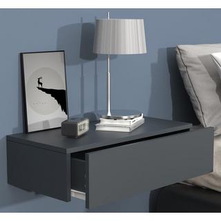 VCM Holz Wandschublade Nachtschrank Wandboard Schublade Konsole Nachttisch Usal M 60 cm  