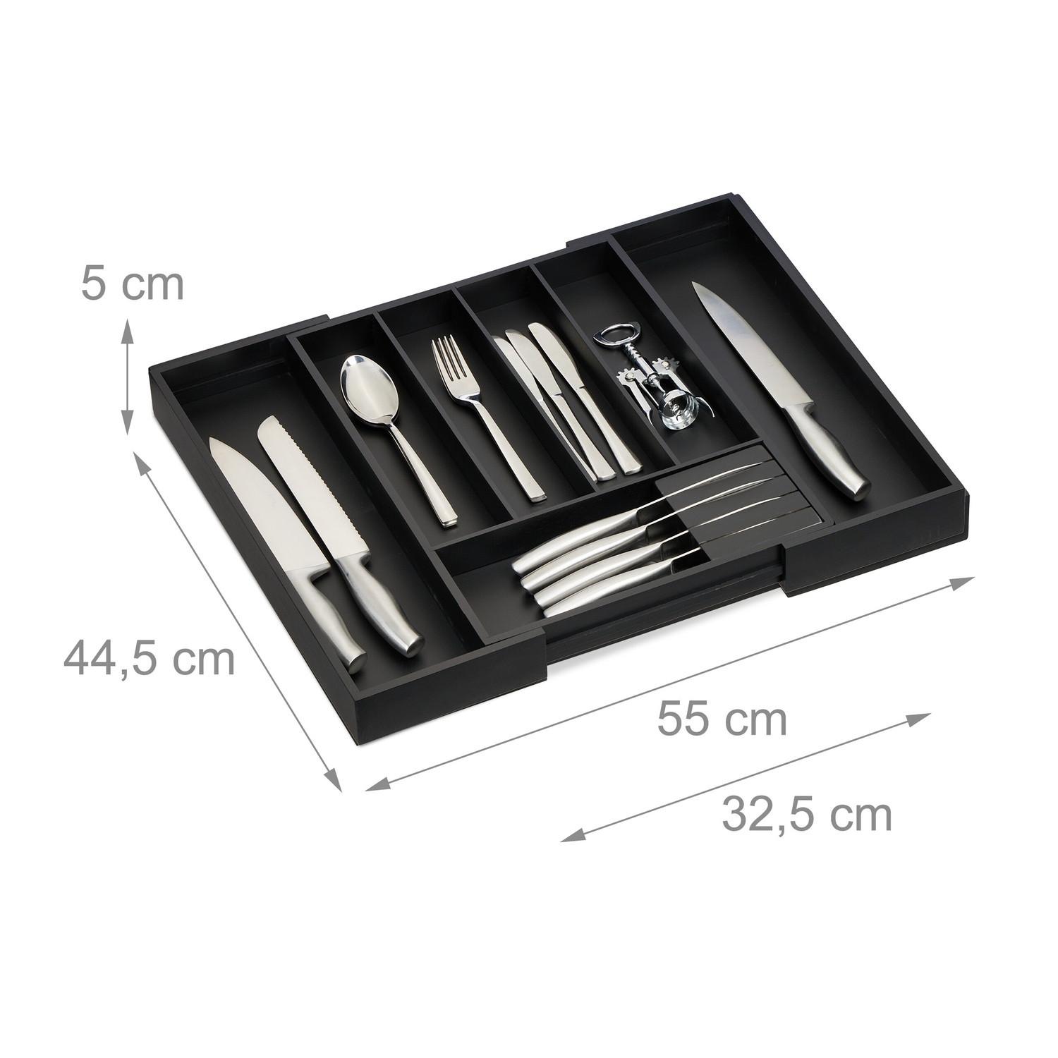 Northix Ausziehbarer Besteckkasten aus Bambus  