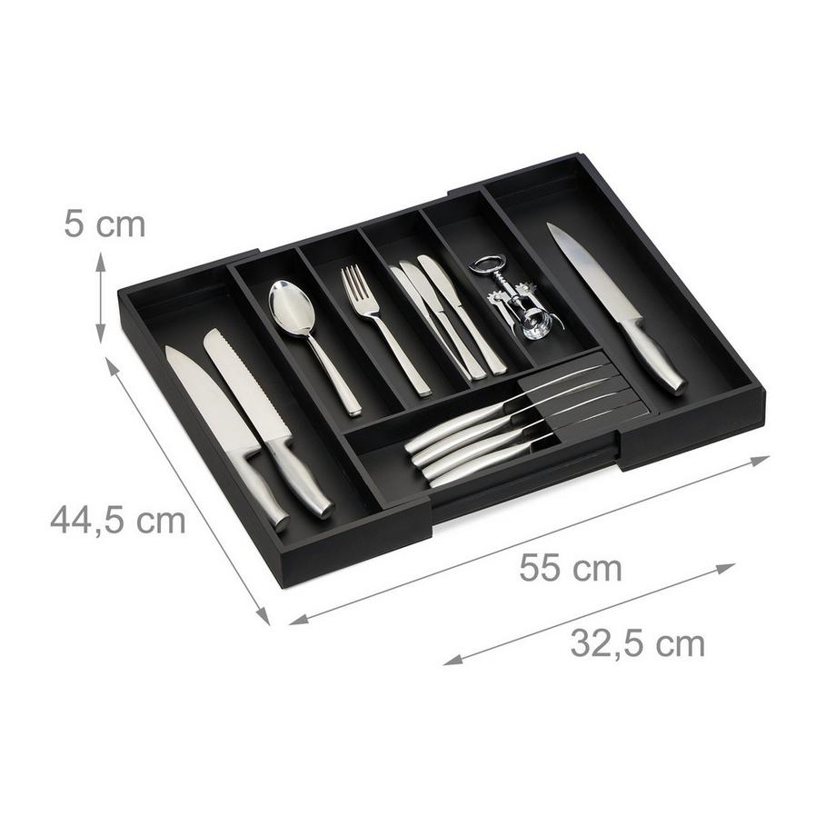 Northix Vassoio portaposate estensibile in bambù  