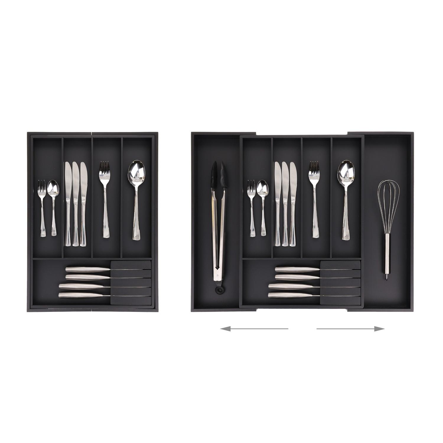 Northix Ausziehbarer Besteckkasten aus Bambus  