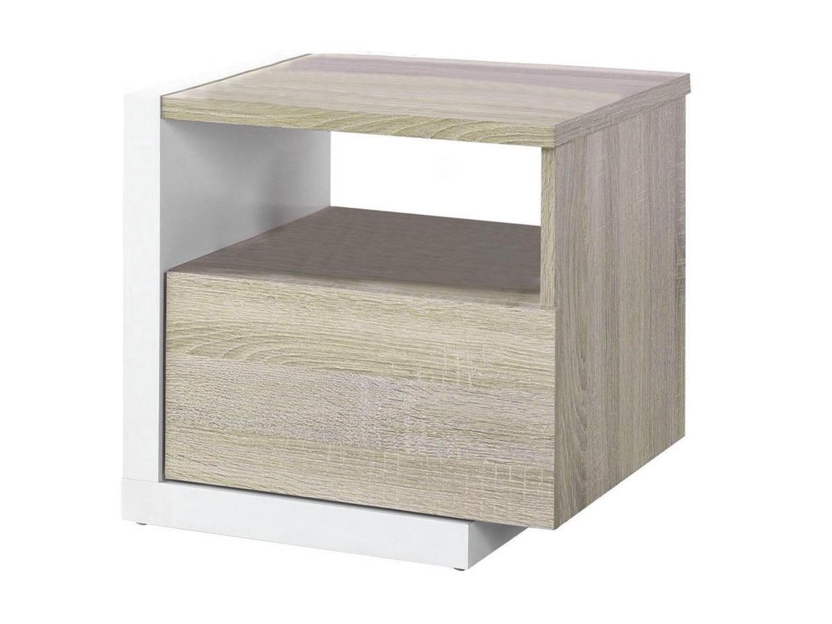 Image of Nachttisch skandinavisch mit 1 Schublade Eichenholzfarben NAPOLI Nachttisch skandinavisch mit 1 Schublade Eichenholzfarben NAPOLI