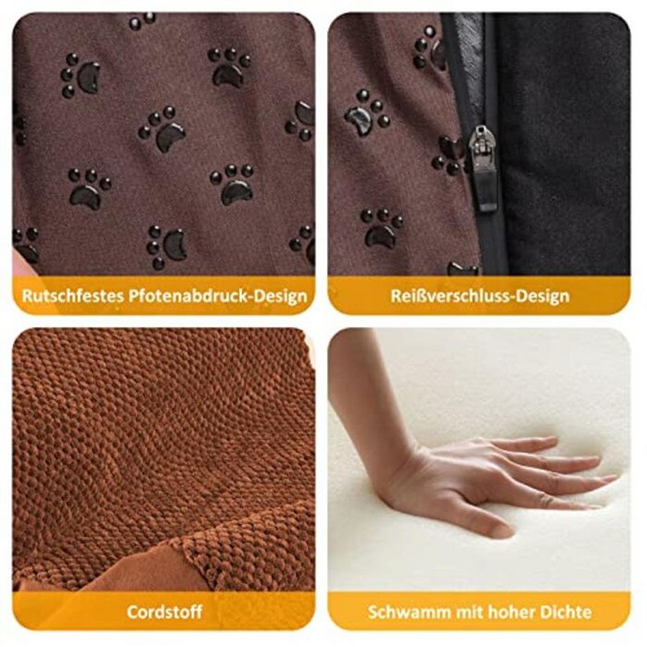 Alopini  Hundetreppe für Kleine Hunde, 2 Stufen rutschfeste Haustiertreppe aus Schwamm für Katzen, Waschbar 