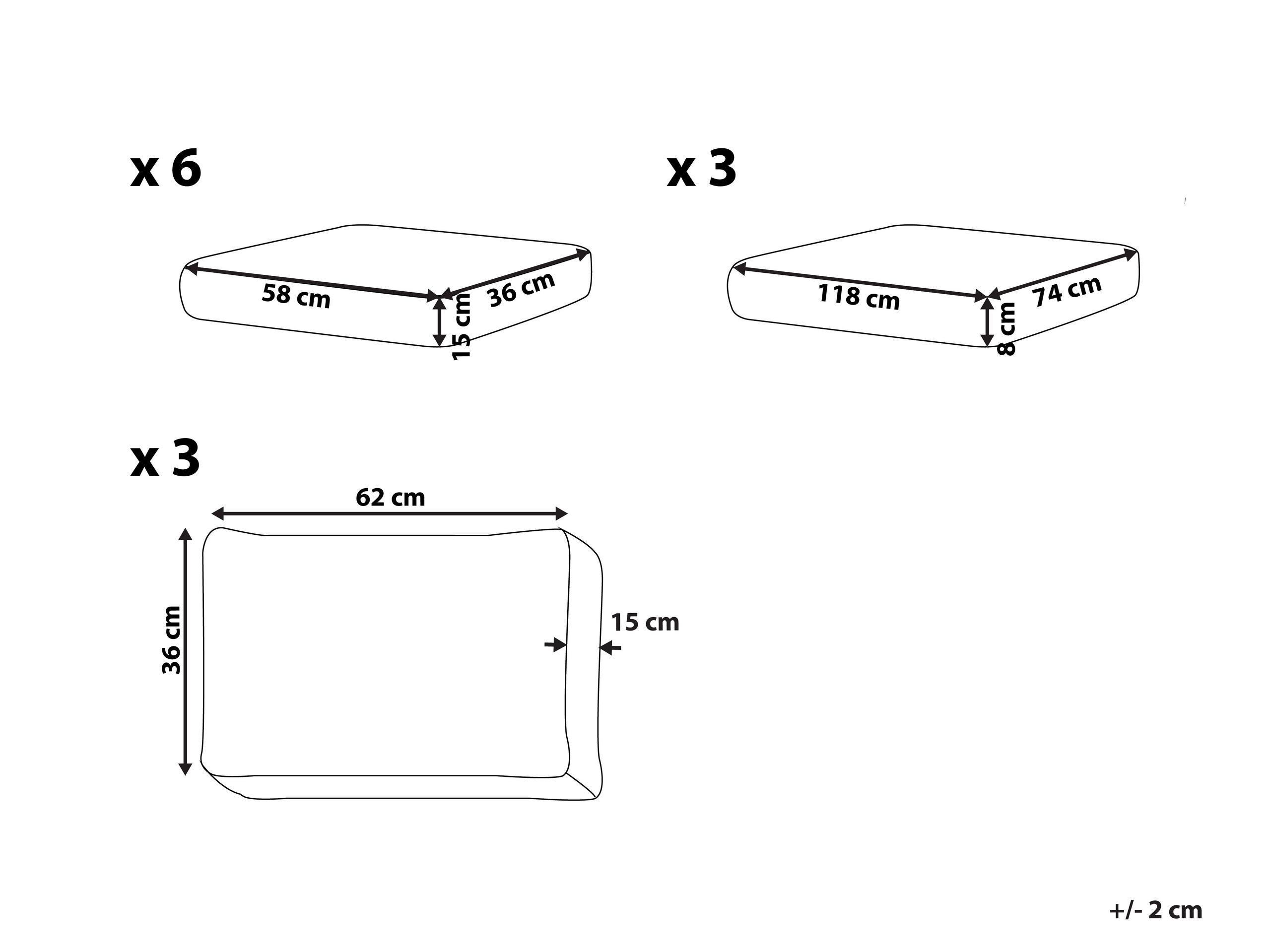 Beliani Set mit Kissenbezügen aus Polyester CASTELLA  