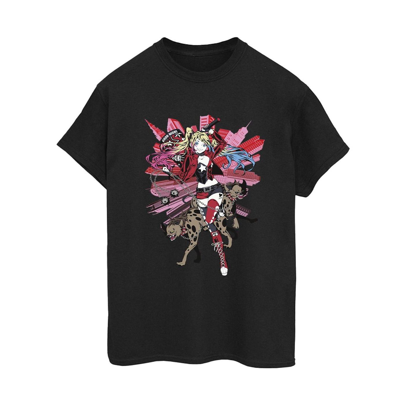 Image of Harley Quinn Hyenas Tshirt Damen Schwarz XXL