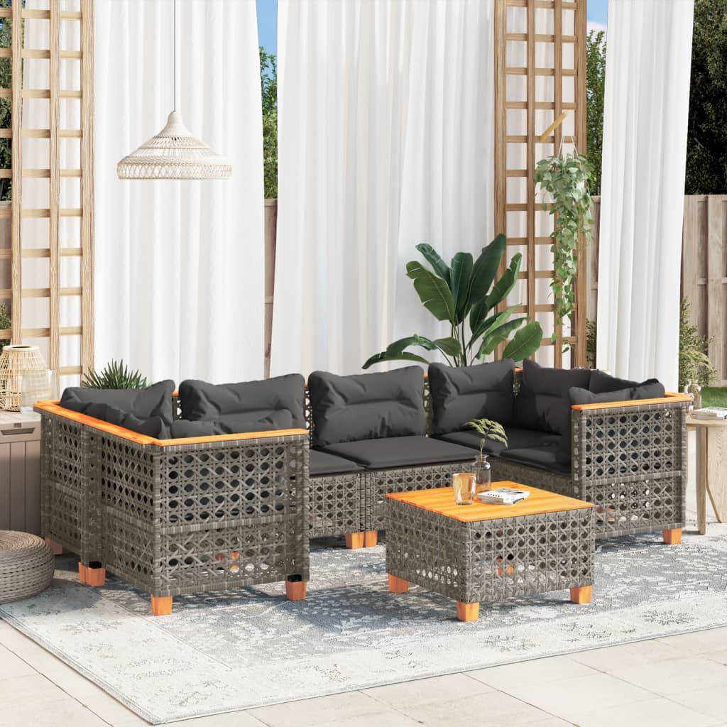 VidaXL set divano da giardino Polirattan  