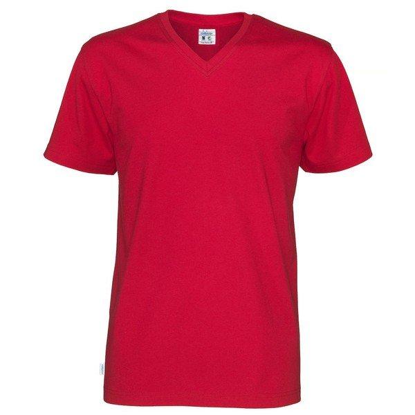 Image of Tshirt Vausschnitt Herren Rot Bunt L