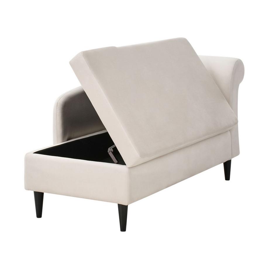 Beliani Chaise longue côté droit en Velours Glamour LUIRO  