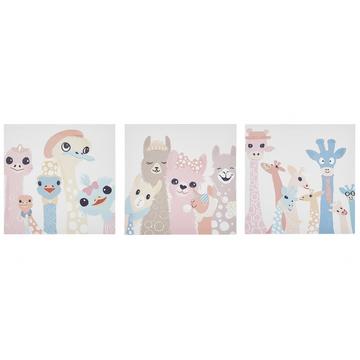 Lot de 3 toiles en Tissu Moderne TILLIA