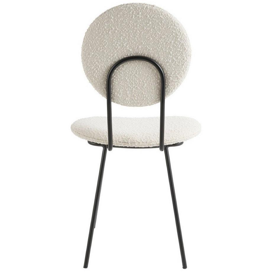 Blanc d'Ivoire Sedia da pranzo Colette Bouclé crema  