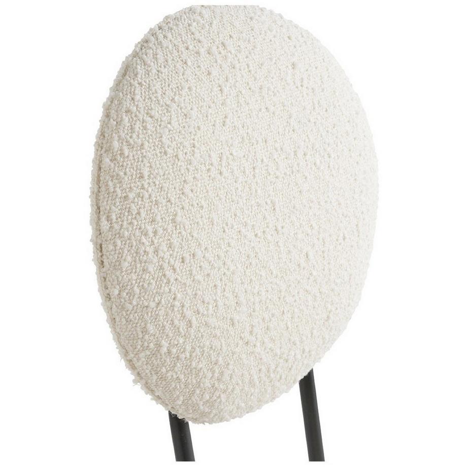 Blanc d'Ivoire Sedia da pranzo Colette Bouclé crema  