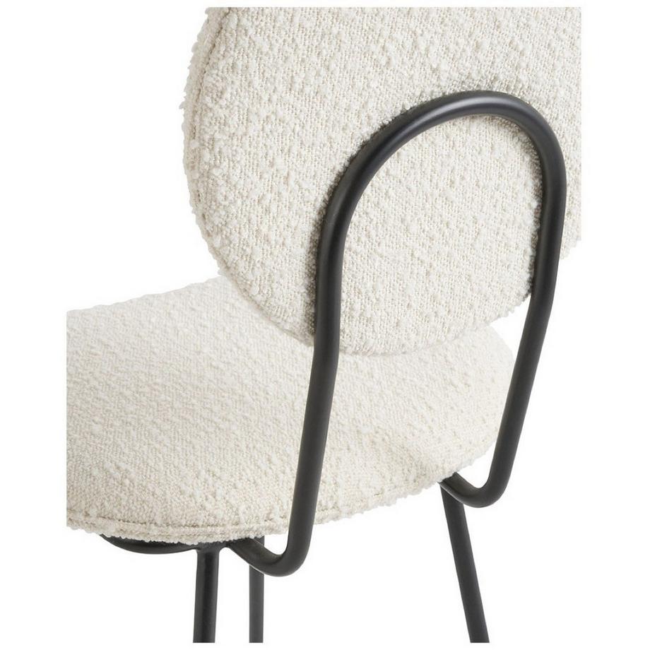 Blanc d'Ivoire Sedia da pranzo Colette Bouclé crema  