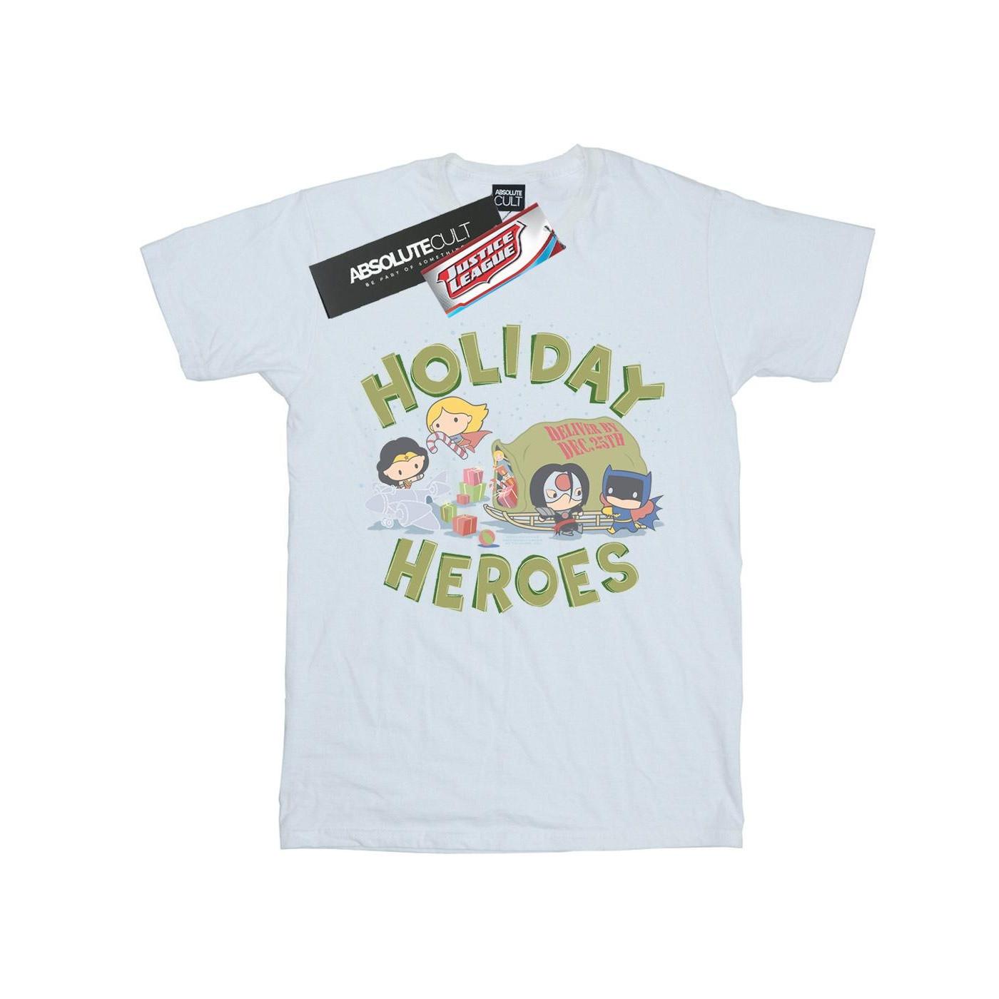 Image of Justice League Christmas Delivery Tshirt Damen Weiss M