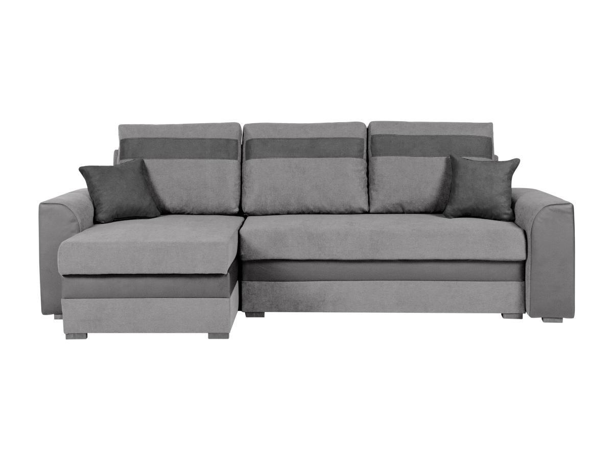 Vente-unique Ecksofa mit Schlaffunktion Kunstleder Stoff GINAY  