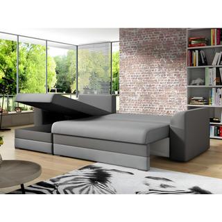 Vente-unique Ecksofa mit Schlaffunktion Kunstleder Stoff GINAY  