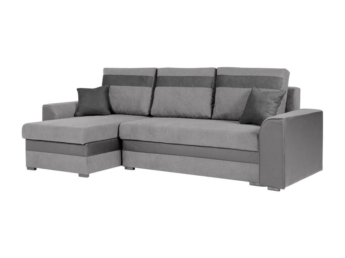 Vente-unique Ecksofa mit Schlaffunktion Kunstleder Stoff GINAY  