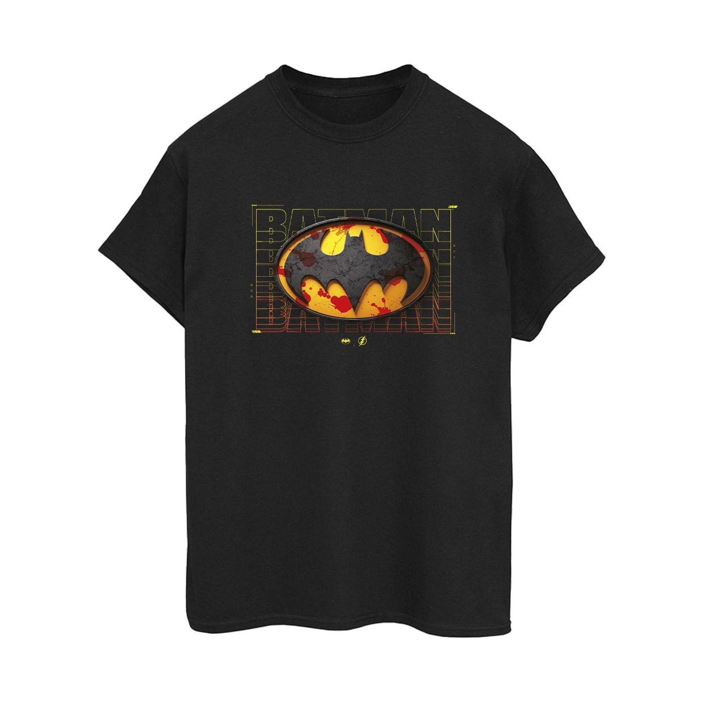 Image of The Flash Batman Red Splatter Tshirt Damen Schwarz 5XL