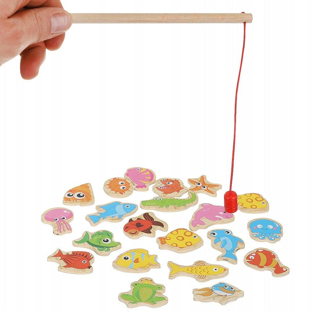 Gameloot  Giochi di pesce in legno - magneti - giocattolo per bambini 