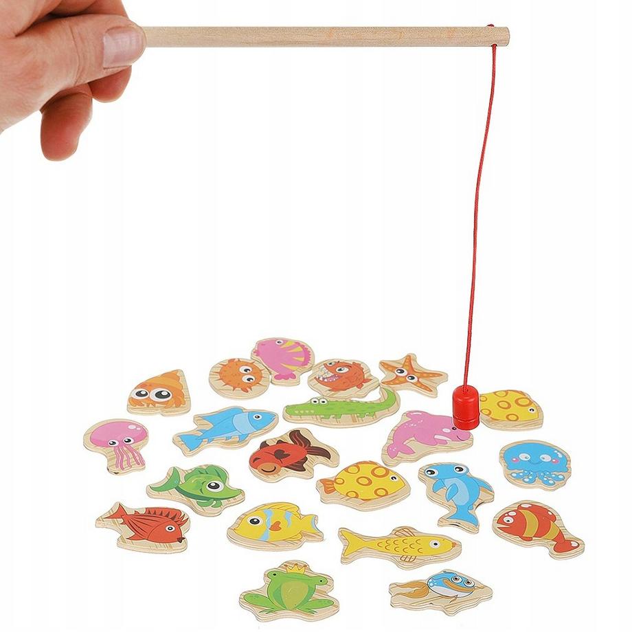Gameloot  Giochi di pesce in legno - magneti - giocattolo per bambini 
