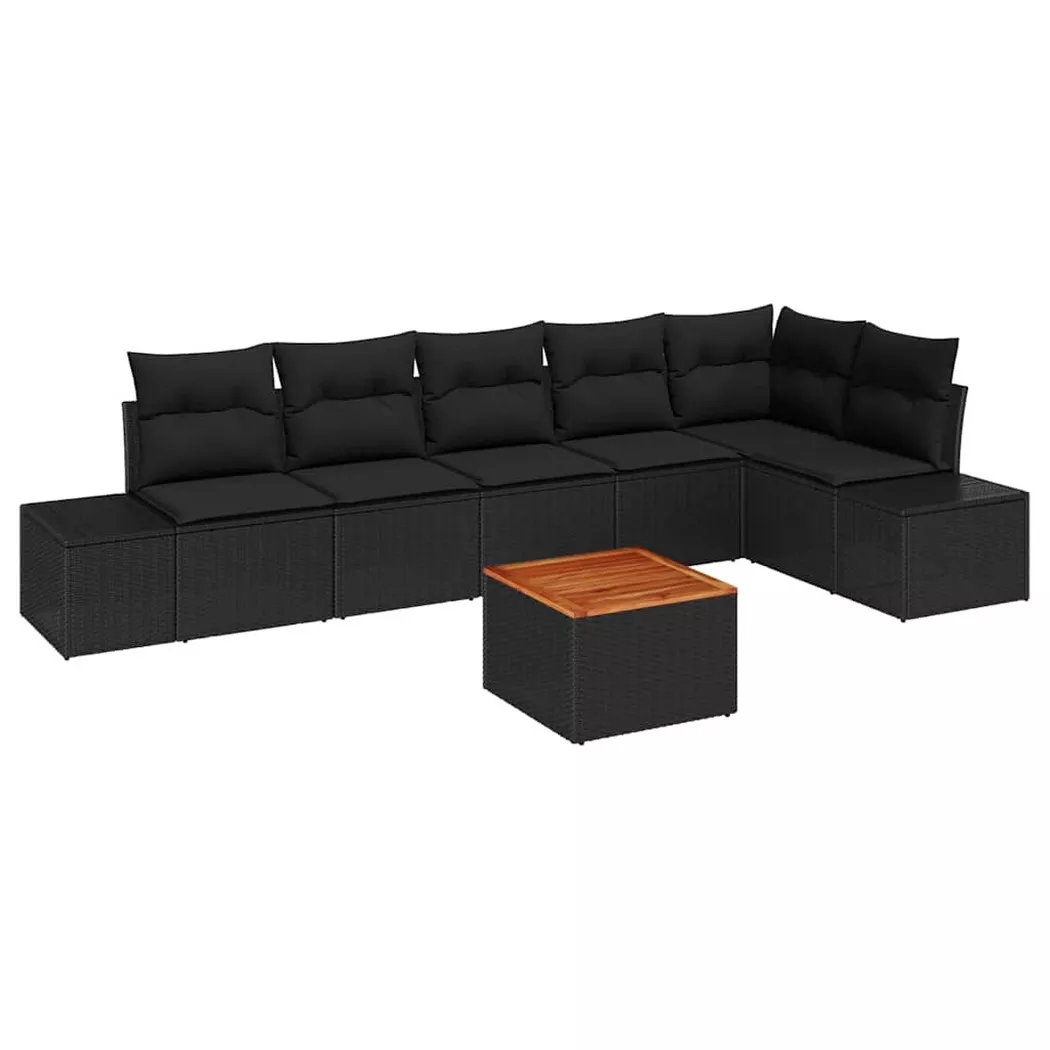 VidaXL - Divano da giardino Polyrattan, One Size, Nero