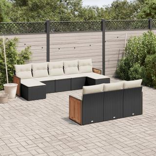 VidaXL Ensemble de canapés de jardin rotin synthétique  