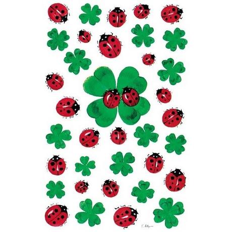 Z-DESIGN Z-DESIGN Sticker Creative 4362 Marienkäfer/Klee 2 Stück  