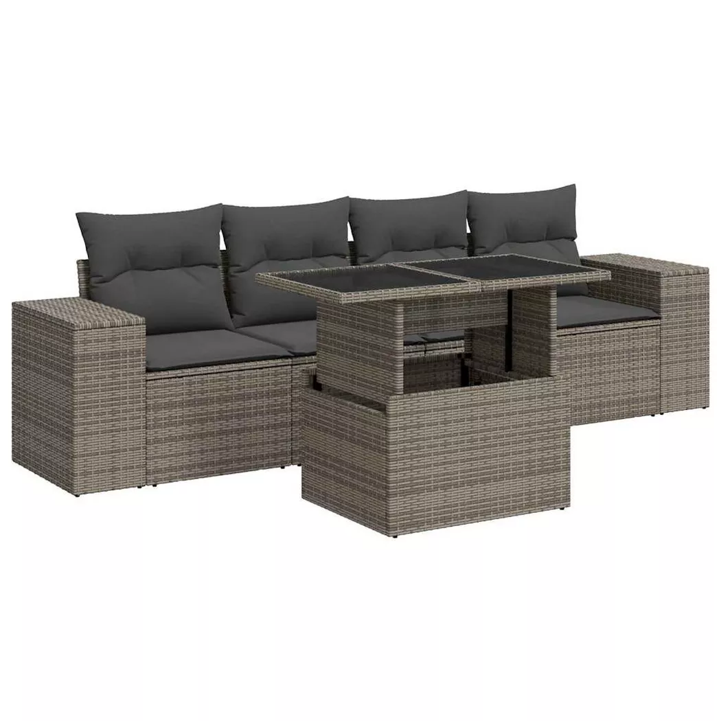 VidaXL - Garten sofagarnitur poly-rattan, One Size, Grau