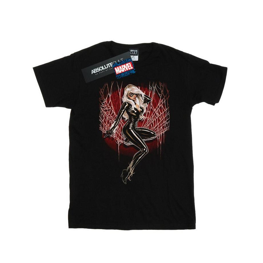 MARVEL Black Cat Spider Web T-Shirt  