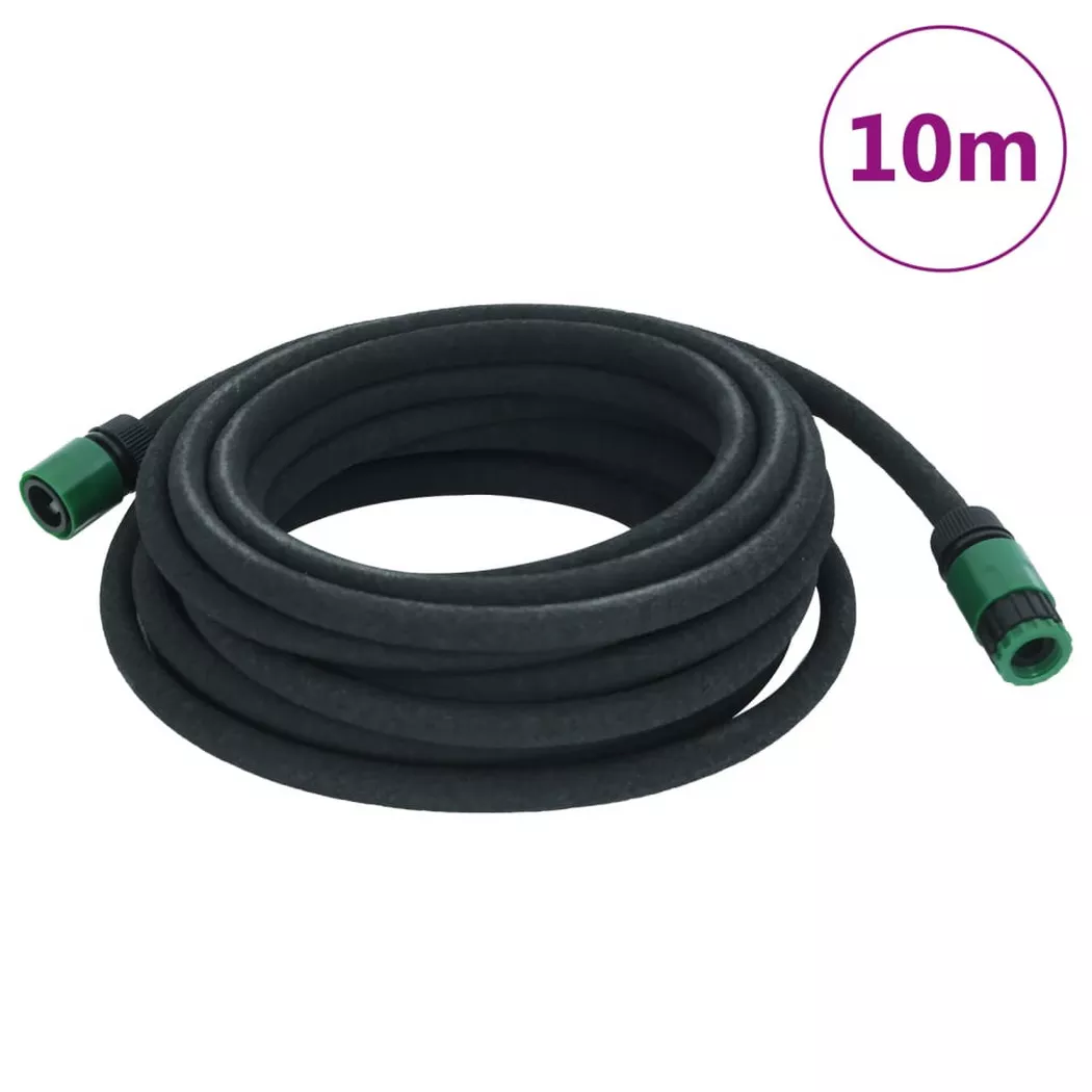 VidaXL - tubo di irrigazione Gomma, One Size, Nero
