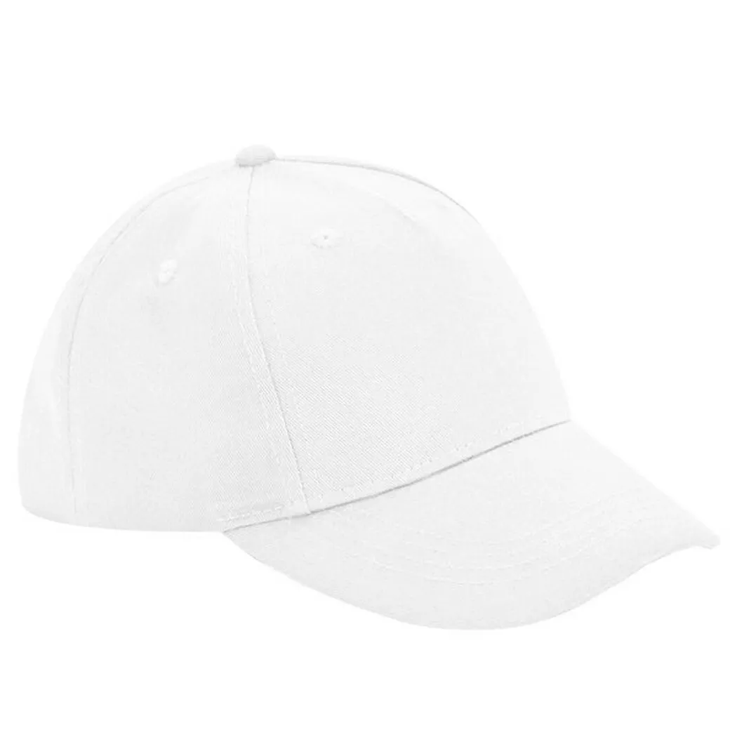 Beechfield - BaseballMütze 5 Segmente, One Size, Blanco