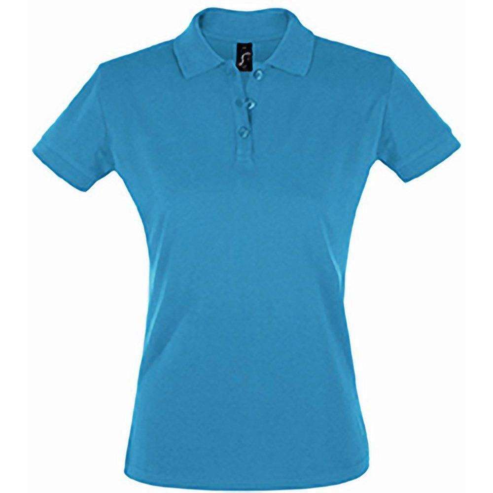Image of Poloshirt Perfect Kurzarm Damen Aquamarine XL