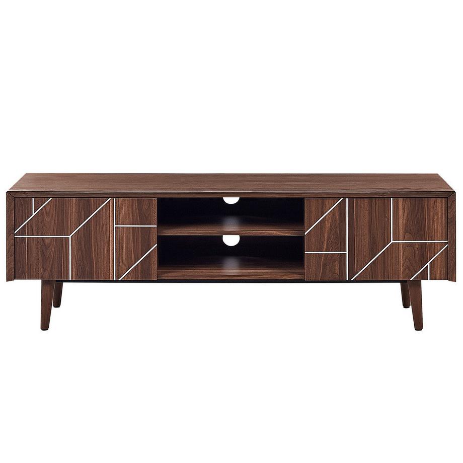 Beliani Meuble TV en Panneau de particules de bois Moderne FRANKLIN  